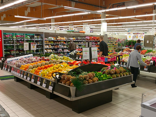 Solutions de meubles pour fruits et légumes