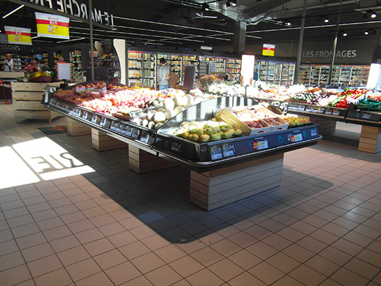 Meubles fruits & légumes magasin supermarché