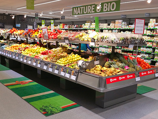 Solutions de meubles pour fruits et légumes