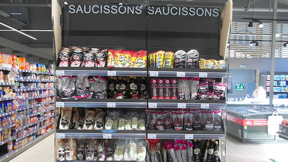 Mobilier saucisson pour magasin